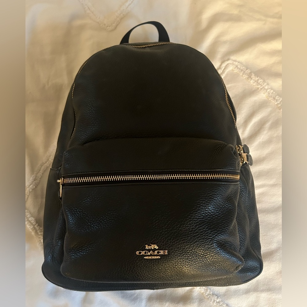 Coach Leather Backpack - image 2